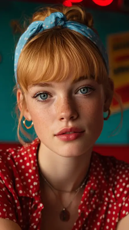 Butterfly Bangs with Retro Flip Ends - Butterfly bangs