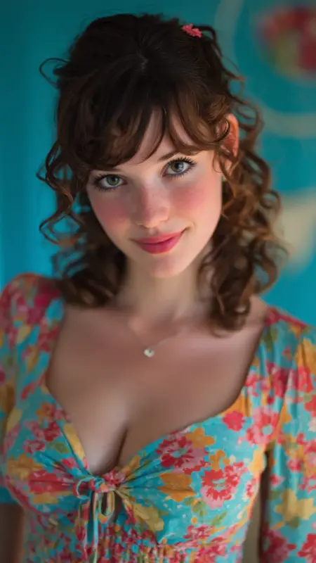 Butterfly Bangs with Shoulder-Length Curls - Butterfly bangs