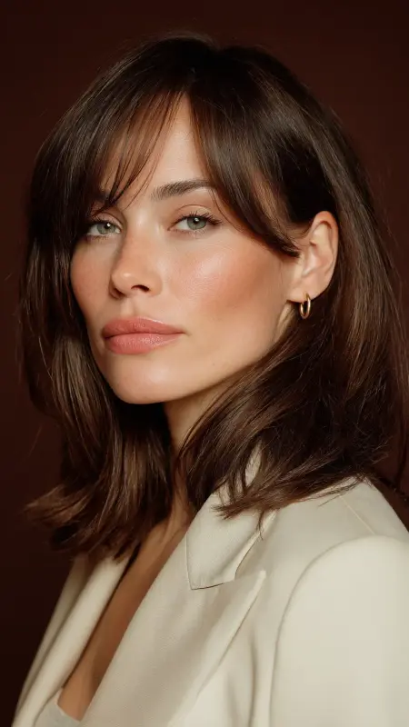 Butterfly Bangs with Side-Swept Layers - Butterfly bangs