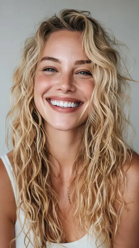 Radiant Waves: The Effortless Goddess Cut - Butterfly Haircut With Side Part