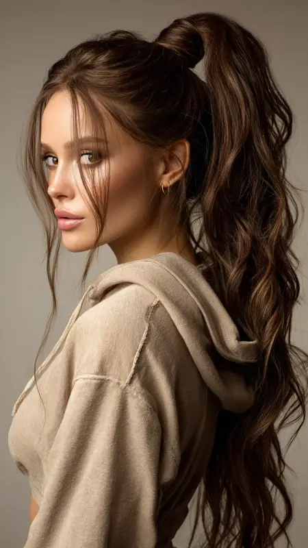 Butterfly Layers with High Ponytail - Butterfly Layers