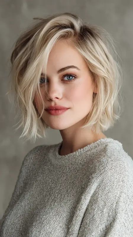 Champagne Blonde Elegance - Low-Volume Blowout - Classy hair color ideas