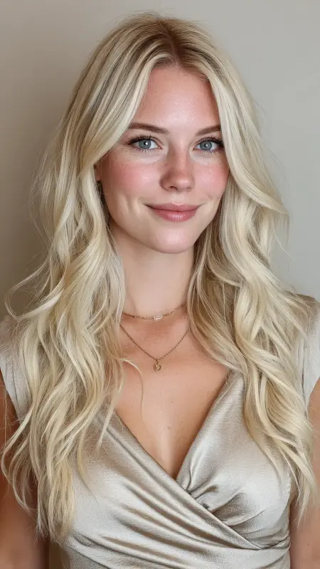 Champagne Blonde Highlights - Hair color ideas for women in 30s