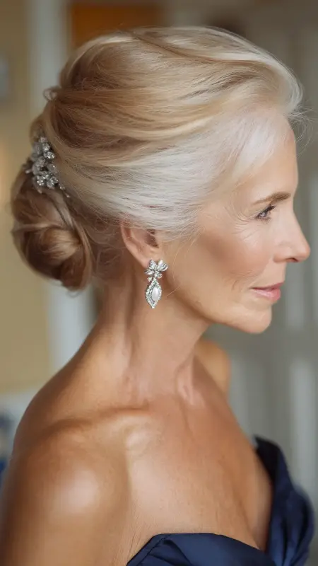 Champagne Blonde Soft Shag - hair color ideas for women over 70