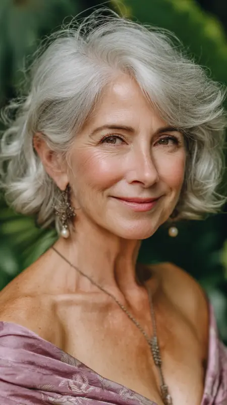 Chin-Length Bob with Side Part - Sassy hair older women