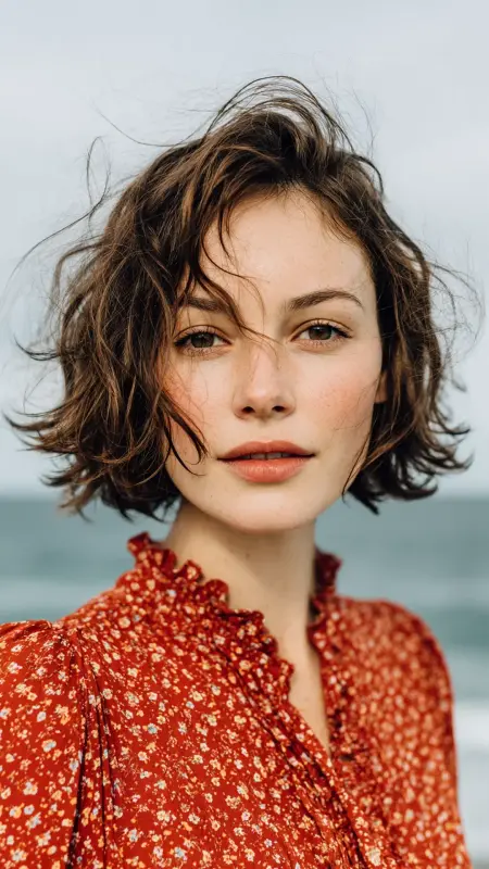 Chin-Length Bob with Soft Curls -  Youthful haircuts 