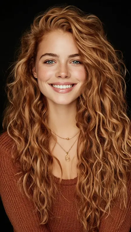 Cinnamon Spice Curls - Classy hair color ideas