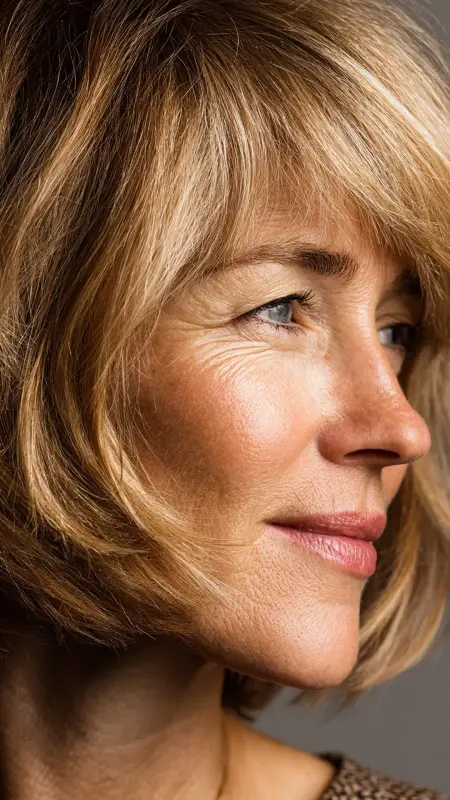 Classic Chin-Length Bob with Side Part - bob haircuts for women over 60 with fine hair