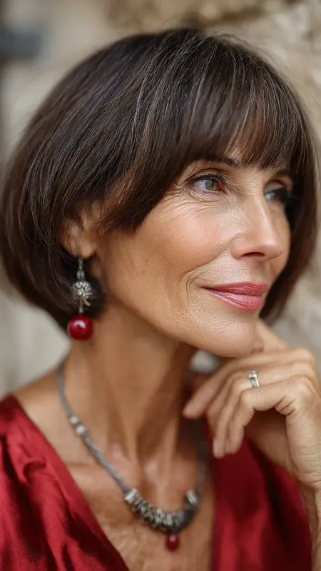Classic French Bob - Hairstyles for over 70 year old women