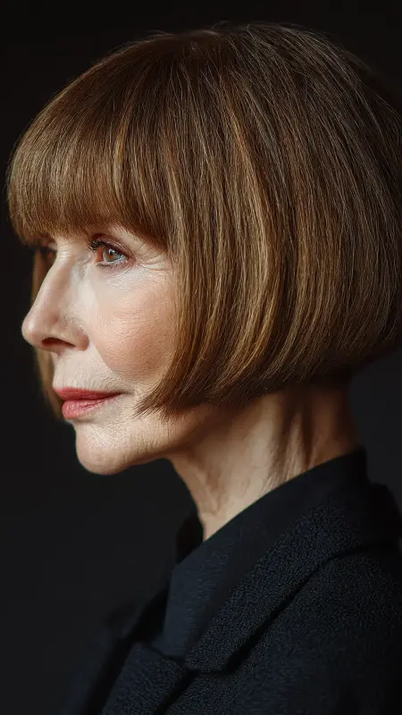 Classic Pageboy Cut - Hairstyles For Women Over 50 With Thinning Hair