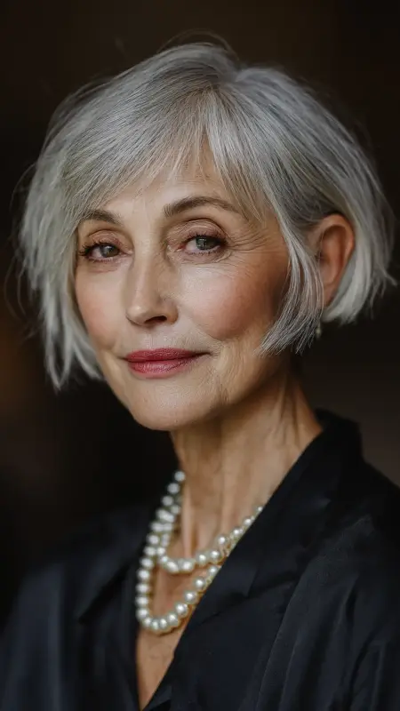 Classic Shag with Volume Crown - Short Layered Hairstyles For Older Women