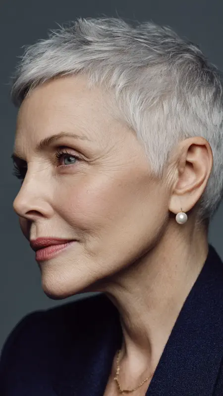 Classic Tapered Pixie Cut - pixie haircuts for women over 60