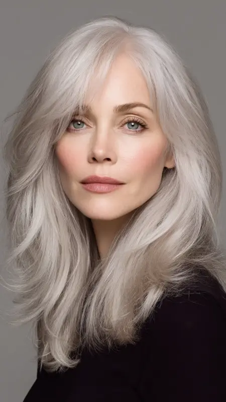 Collarbone-Length Lob Long Bob - Hair color ideas for women over 50