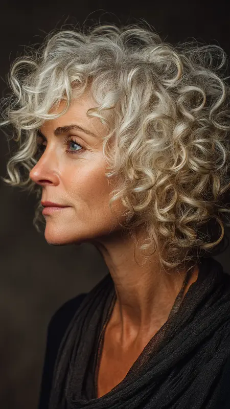 Copper Glow - Short Curly Haircuts For Women Over 50