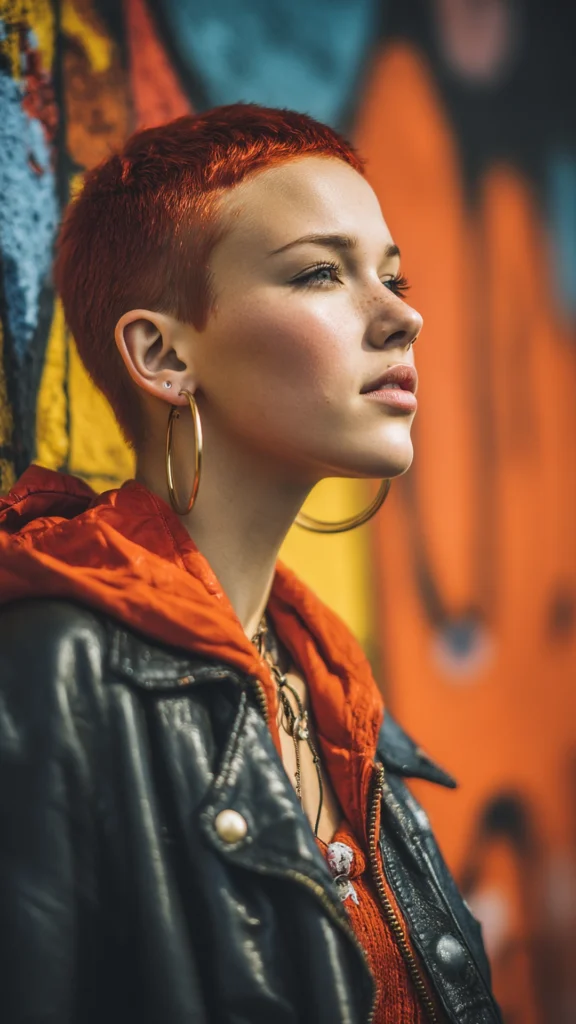 Crimson Red Buzzcut – Hair color for college students – HappyHairy