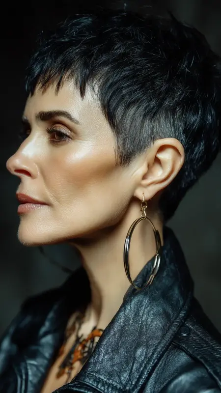 Cropped Pixie with Textured Crown - Short pixie hairstyles for older women