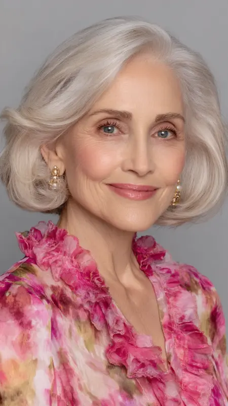 Crown Volume Blowout - Hairstyles for 80 year old women