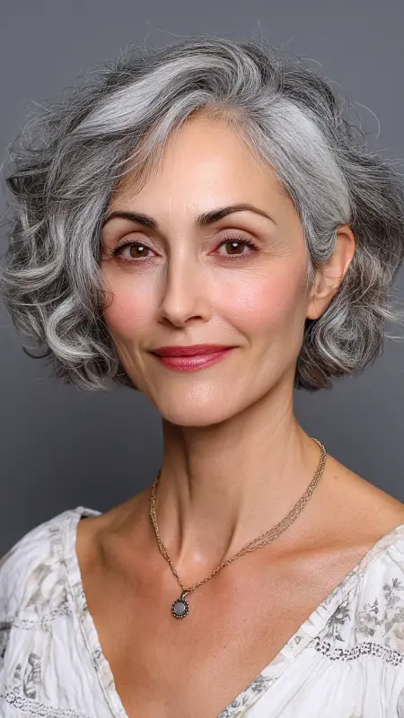 Curled Midi Bob - Hairstyles for 80 year old women