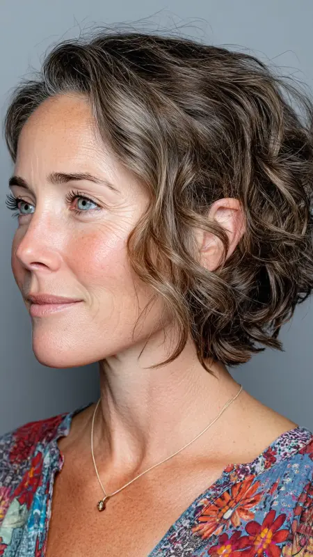 Curly Bob with Tapered Ends - bob hair styles for women over 50