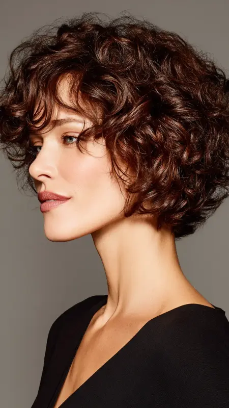 Curly Bob with Tapered Nape - Sassy hair older women
