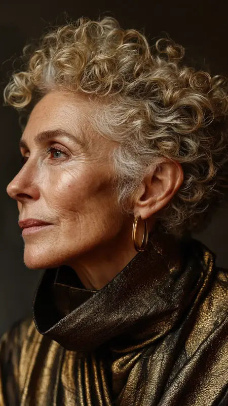 Curly Faux Hawk - Hairstyles For Women Over 60 With Curly Hair