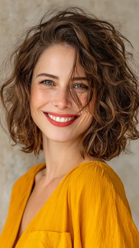 Curly Feathered Bob - Feathered Bob Hairstyles