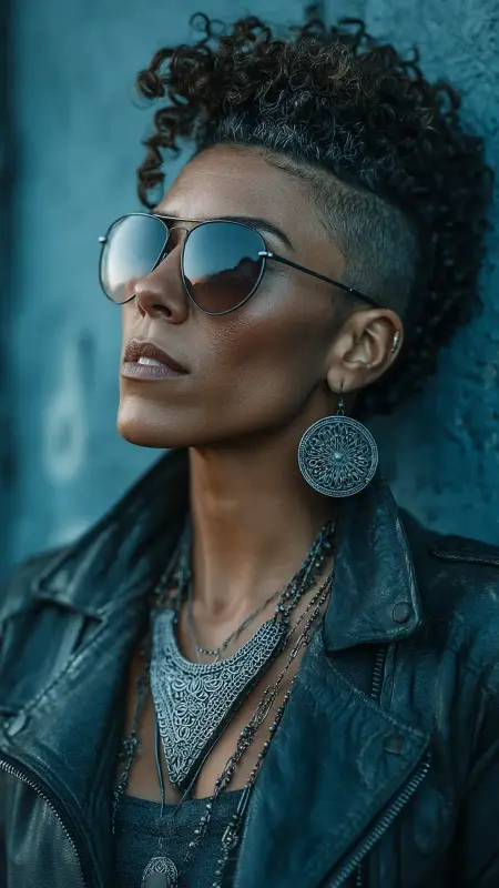 Curly Mohawk - Short Haircuts For Black Women Over 50