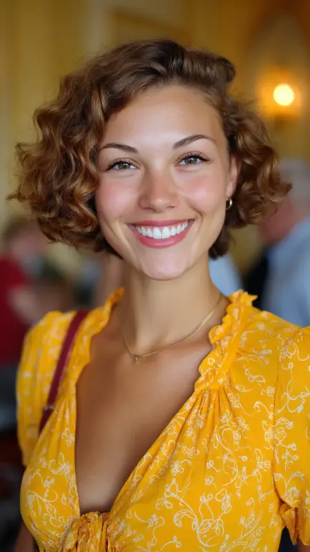 Curly Natural 50s Bob - 50s bob
