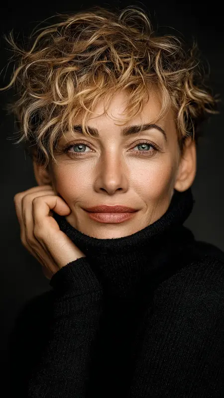 Curly Pixie Cut - Hairstyles For Women Over 60 With Curly Hair