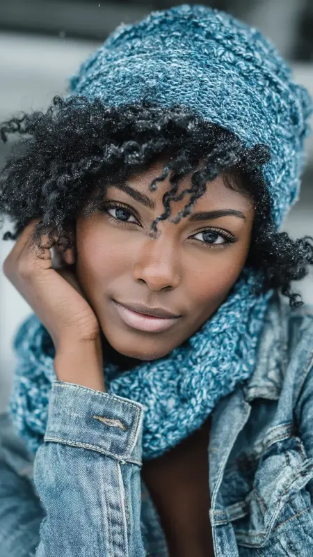 Curly Shag with Vintage Beanie - Curly Hairstyles With Beanies