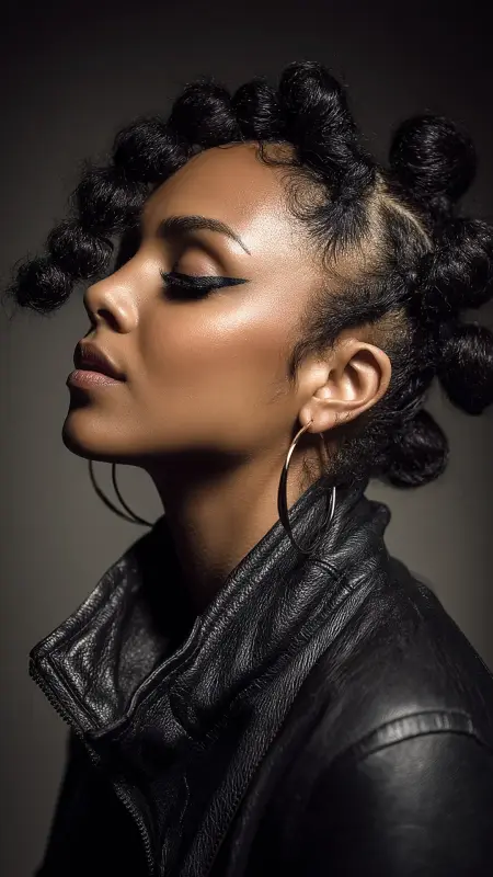 Defined Bantu Knots - Coarse Hairstyles For Women