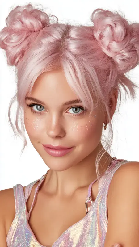 Double Glass Buns - Glass Hair