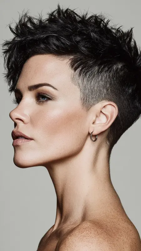 Untamed Elegance: Rock Your Bold Pixie - Dyke Hair