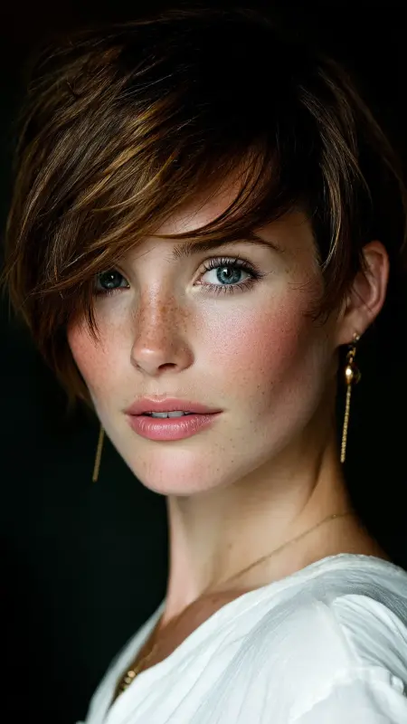Fierce & Flirty: The Brown Textured Pixie - Dyke Hair