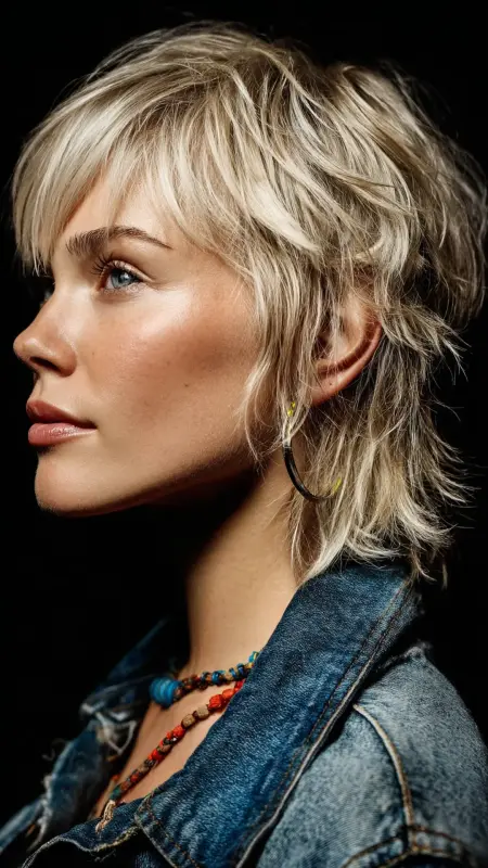 Radiant Waves: The Bold Blonde Chic Cut - Dyke Hair