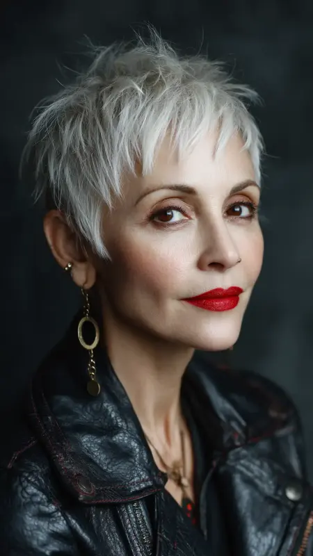 Edgy Textured Pixie - pixie haircuts for women over 60