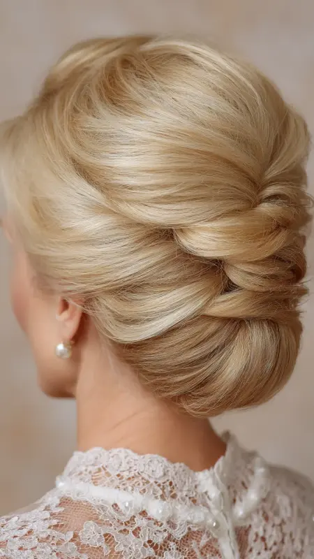 Elegant French Twist with Soft Volume - Hairstyles for women over 70 with fine hair