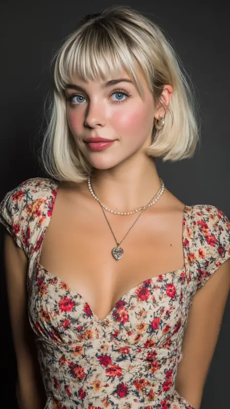 Feathered Bob with Curtain Bangs - Feathered Bob Hairstyles