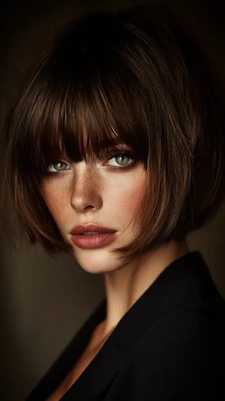 Feathered Bob with Side-Swept Fringe - Feathered Bob Hairstyles