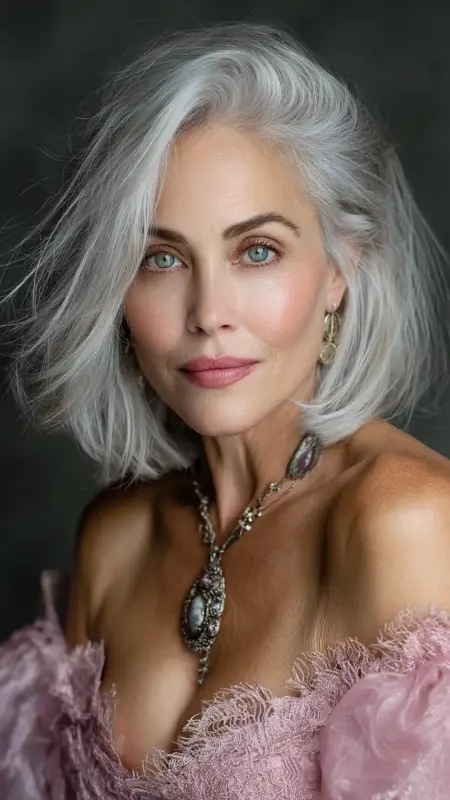Feathered Shoulder-Length Cut - Shoulder Length Haircuts For Women Over 60
