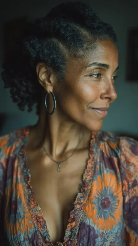 Flat Twist-Out with Side Part - Hairstyles for Older Black Women