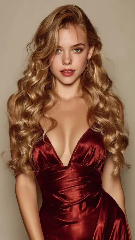 Glossy Center-Parted Waves - Classy haircuts for women