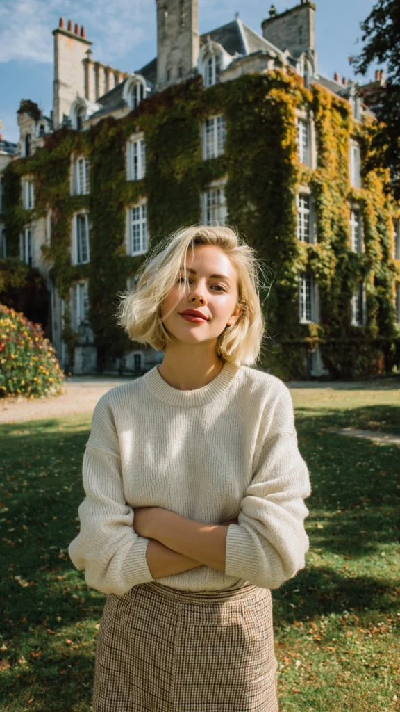 Golden Blonde Bob with Natural Roots Profession – Hair color for college students – HappyHairy