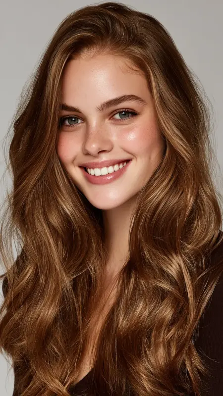 Golden Brown Radiance - Classy hair color ideas