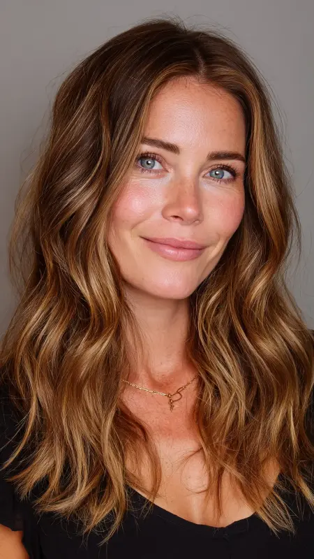Golden Honey Balayage - Hair color ideas for women over 50