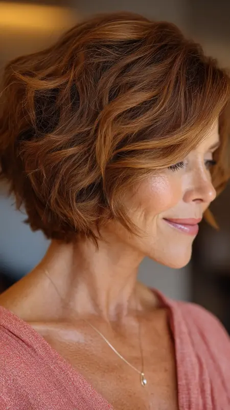 Graduated Bob with Soft Layers - Medium Length Bob Haircuts For Women Over 50