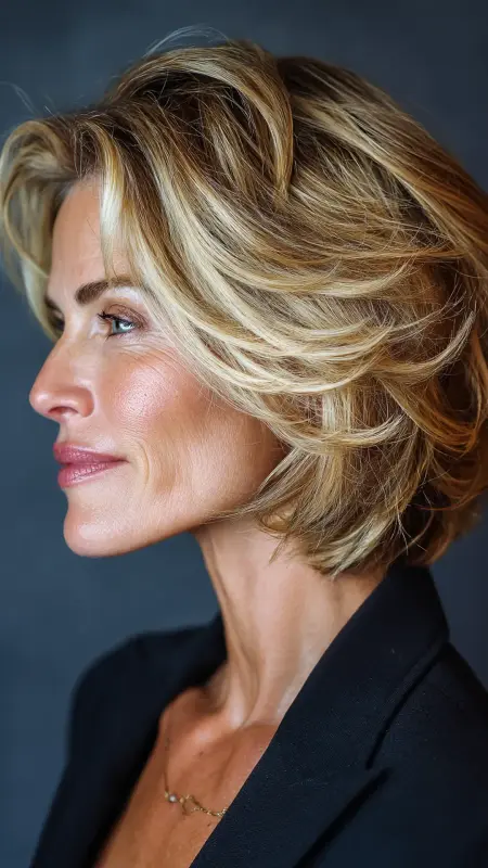 Graduated Bob with Volume Crown - bob hair styles for women over 50