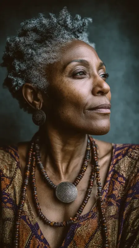 Gray TWA Teeny Weeny Afro - Hairstyles For Black Women Over 50