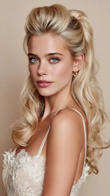 Half-Up Half-Down with Volume - Classy haircuts for women