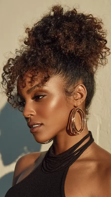 High Puff With Defined Edges - Coarse Hairstyles For Women
